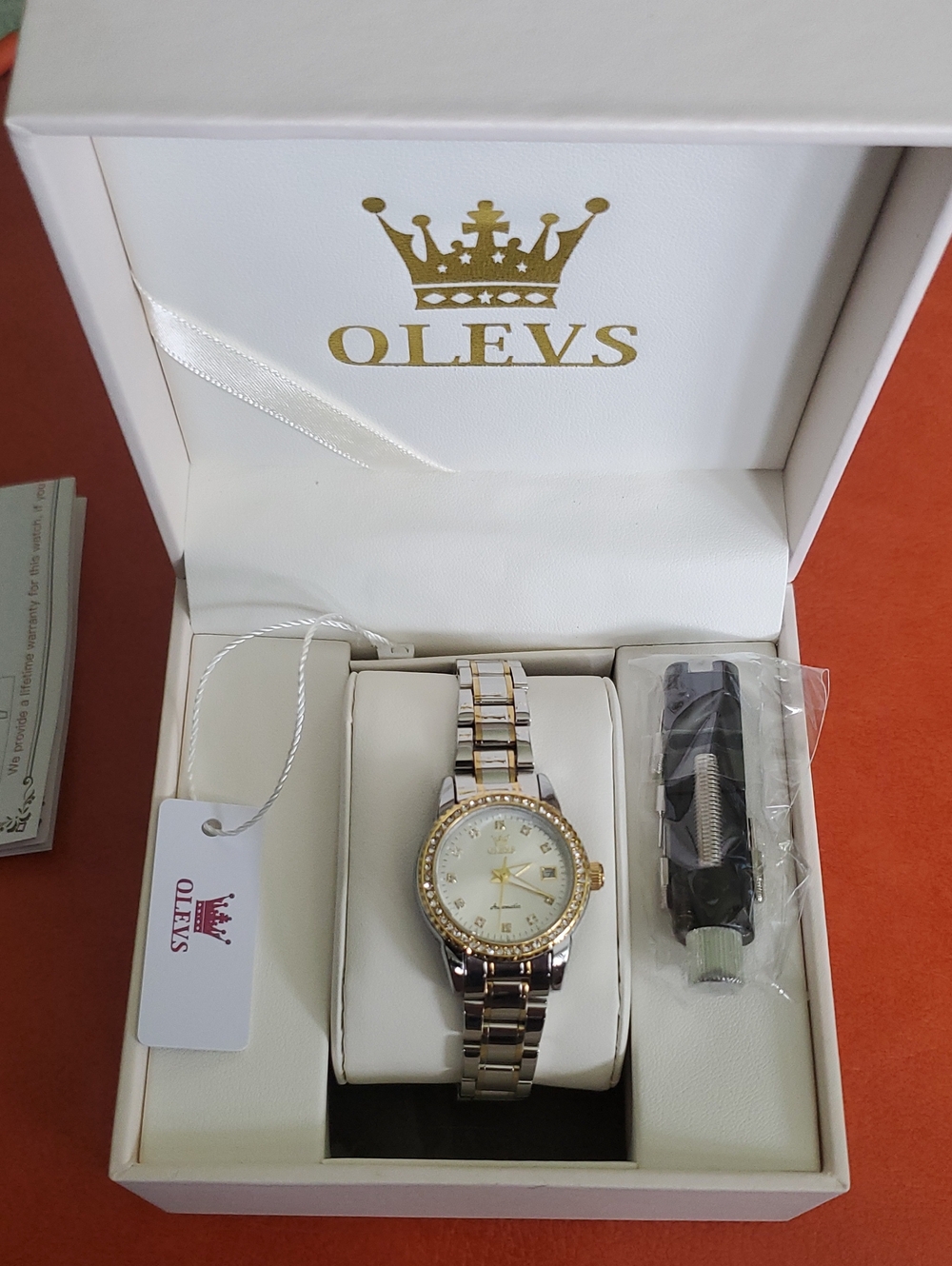 OLEVS Women’s Two-Tone Gold and Silver Bracelet Watch